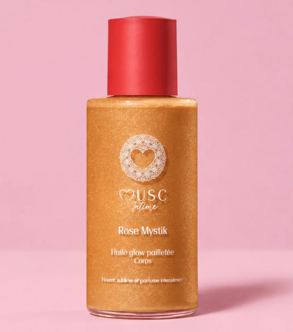 MUSC INTIME - HUILE PAILLETÉ CORPS - ROSE MYSTIC ✨